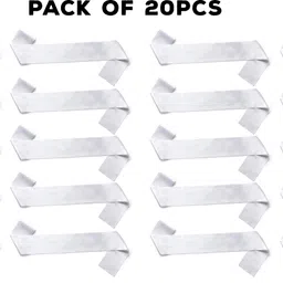 hubops Plain White Sash Blank Satin Sash .Wedding ,Party Decoration Sash White 20 PC image 2