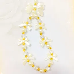 Ringzanio Phone Charm Phone Strap Pearl and Bow Beads With Crystal Moti for Women and Girl Phone Charm image 5