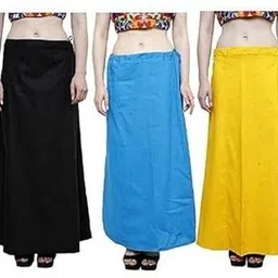 SHIVAWORLD COTTON PETTICOAT TAMATO RED, BLACK, FIROJI, YELLOW, GREEN Cotton Blend Petticoat-picture-25