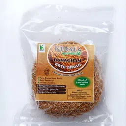 kerala ayurvedic Honey Ramacham Scrubber , Vetiver, Khus Roots Herbal bath scrubber ( Pack Of 3)-picture-12