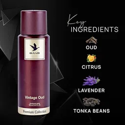 gans Vintage Oud Deodorant Spray for Men, 150ml | Premium Oud Fragrance Spray Deodorant Spray - For Men image 3