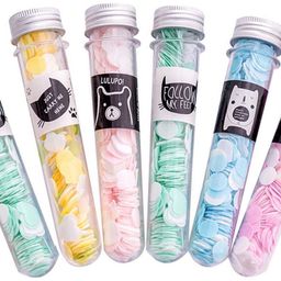 parteet Flower Design Tube Shape Bottle Paper Soap Clean Soft Bath For Travel (Pack Of 6)-picture-6