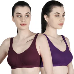 vanila Pack of 2 Women Sports Non Padded Bra-picture-19