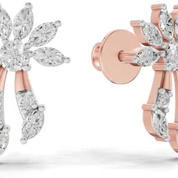 Sparkles Certified Lab Grown Diamond Rose Gold 14kt Stud Earring image 2