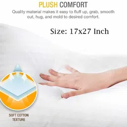 romance HOTELS FIBRE PILLOW PURE COTTON QUALITY PACK OF 2 Polyester Fibre Solid Sleeping Pillow Pack of 2 image 3