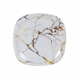 cdi Square 40 Pcs White & Gold Melamine Dinnerware Set image 5