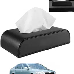 ayw Leatherite Black Tissue Holder Include Tissue/Save Space For Home/Car/Office-142 Vehicle Tissue Dispenser-picture-12
