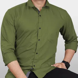 vebnor Men Regular Fit Solid Button Down Collar Formal Shirt image 5