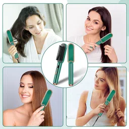 HRKA Professional Tourmaline Ceramic Hair Curler Comb PTC Heating Electric DY12 Hair Straightener image 4