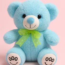 happie hugs Soft Blue Teddy Bear with Bow - 17 cm-picture-30