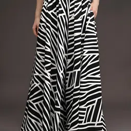 growmore creation Women Flared White Viscose Rayon Trousers image 2