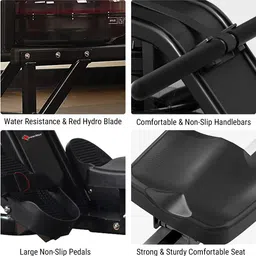 powermax fitness RWC-1000 Water Rowing Machine with Digital Display Rowing Machine image 5