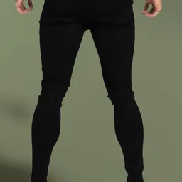 mevan Men Tapered Fit Mid Rise Black Jeans image 2