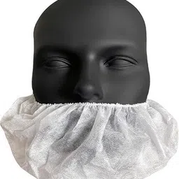 3p Facial hair covering/ Ideal for Food & Processing Industries, Hotels Hygiene. Disposable Beard Cover | Beard Net for Men Non-Reusable Cloth Mask-picture-16