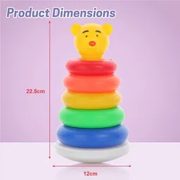 333mart ABS Plastic Stacking Ring Multicolor Ring Sorting & Stacker for Kids 12+ Months image 2