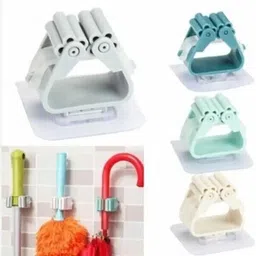sjk SELF ADHESIVE WALL MOUNTED TO INSTALL MOP HOLDER(PACK OF 8)1.450 Hook 1 image 3