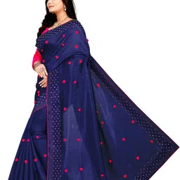 mm venture Embroidered Bollywood Silk Blend Saree image 2