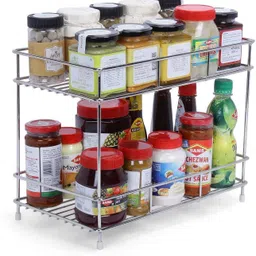 nakua Chakla/Belan Kitchen Rack Stainless Steel Chakla Belan Corner Kitchen Rack/Utensil Holder/Corner Shelf Steel image 2