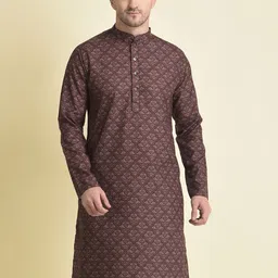 tabard Men Printed Pure Cotton Straight Kurta image 2