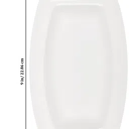 neena crockeries Deep Ocean Platter 6x9 inch White Colour Tray image 1