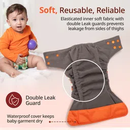 luvlap Reusable Baby Cloth Diapers Combo pack of 5 image 2