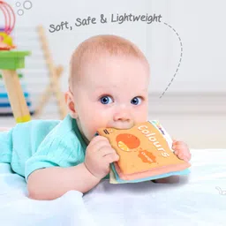 intellibaby 6 Washable Non-Toxic Early Learning Sensory Cloth Book Set for 10+ Months Babies image 4