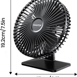 Gaiatop 4 Speeds Portable Mini Powerful Desktop Table Fan Small Table Fan, 6.5 Inch Ultra-quiet, 90° Adjustment for Better Cooling USB Fan image 5