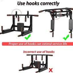 RedBuild Pull Up Bar & Dip Station 3 In 1 - Home Gym Equipment for Men | Versatile Fitness Equipment for Calisthenics equipment, Hanging Bar & Dips | Perfect Pull up Bar for Home Workouts image 4