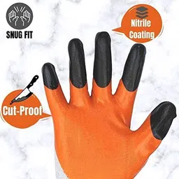 ranpra SUPERIOR QUALITY ANTI CUT SAFETY HAND GLOVE-003 Nitrile, Nylon Safety Gloves image 3
