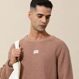 mr bowerbird Men Solid Round Neck Multicolor Sweater image 4