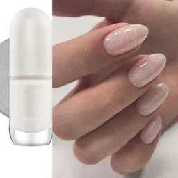 reimichi Quick Drying WHITE Long-lasting No Toxin Nail Colour GLITTERY WHITE-picture-10