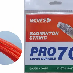 acers BadmintonRacketString_Pro70_Orange 0.7 Badminton String - 10 m-picture-15