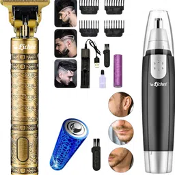 LICHEE Professional Golden Trimmer for Beard, Mustache and Nose & Ear Hair Removal Trimmer 120 min Runtime 4 Length Settings-picture-44
