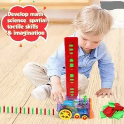 toyachi 40 Pcs Domino Train Toy Set With Lights and Sounds Multicolour42 image 4