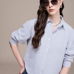 Women Regular Fit Striped Casual Shirt-image-82