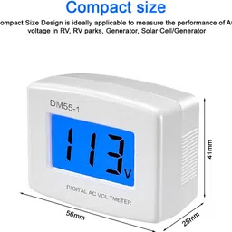 zorbes Electric Voltage Tester LCD Display AC 80 300V Plug In Power Monitor Digital Voltage Tester image 3