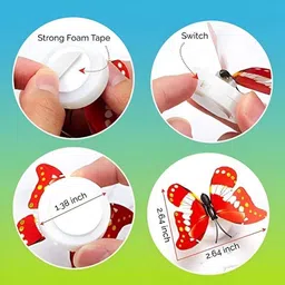 ulmuk 3D LED Butterfly Stickers for Decoration Pack of 10 image 3