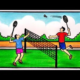 monika sports Badminton set of 2pc + 3 Nylon Shuttle + Skipping Rope Badminton Kit image 4