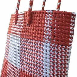 gr trend Wire Basket / Multipurpose Bag / Reusable Plastic Straw Grocery Bag image 2