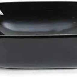 cancri Glossy Finish Table Top Vessel Sink Black Marble-Glossy Wash Basin For Bathroom (18 x 13 x 5.5 Inch) | Ceramic Counter Top image 4