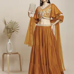 Embroidered Stitched Lehenga Choli-image-43