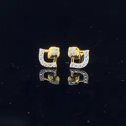 NJ Arts Yellow Gold 18kt Stud Earring-image-23