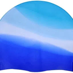 swimcart BLUE WHITE MULTI COLOR UNISEX Swimming Cap-picture-13