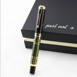 dikawen IZONE 8012 HM GREEN Plated Roller Ball Pen Roller Ball Pen image 1