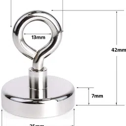 333062(1pc) NEODYMIUM Lifting Fishing Loading Recovery Retreival upto 10kgs Magnetic Pickup Tool-image-4