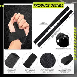 bqh Rubber Gym Grips & Straps Workout Grips Rubber Hand Protector Fitness Accessory Kit Kit image 5