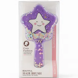 minifab Purple Star Shape Bead-Filled Comb for Kids image 1