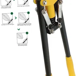 inditrust 425mm/17inch Riveter Gun with GLOVES and 50pc rivet set extra jaw Heavy Duty Fast Hitting Rivet Gun image 2