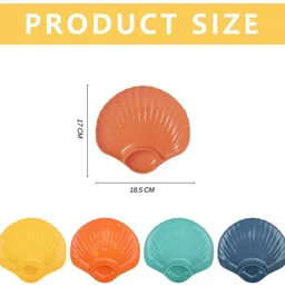 sugaalsu Shell-Shaped Plates – Wheat Straw Dinnerware for Serving and Decorative Table_ Chip & Dip Tray image 2