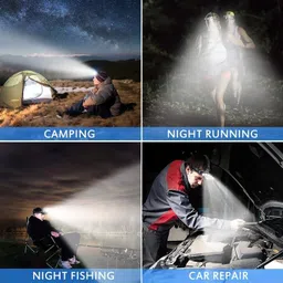 care 4 Rechargeable Headlamp, 8 LED Headlamp Flashlight 8 Modes with White Red Lights Torch image 5